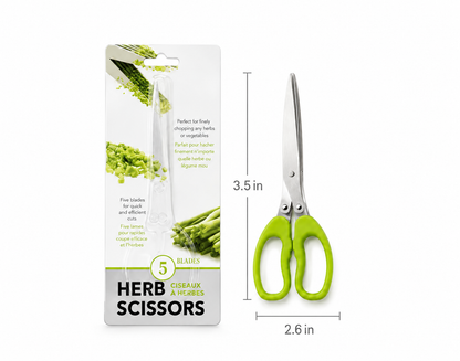 Camp Kitchen Stainless Steel Scissors Set - 1 Count 5-Layer Coriander & Herb Shears, Rust-Proof Multi-Edge Design, Easy-to-Clean Residue Removal Utensils, Birthday Gifts for Men/Boyfriends
