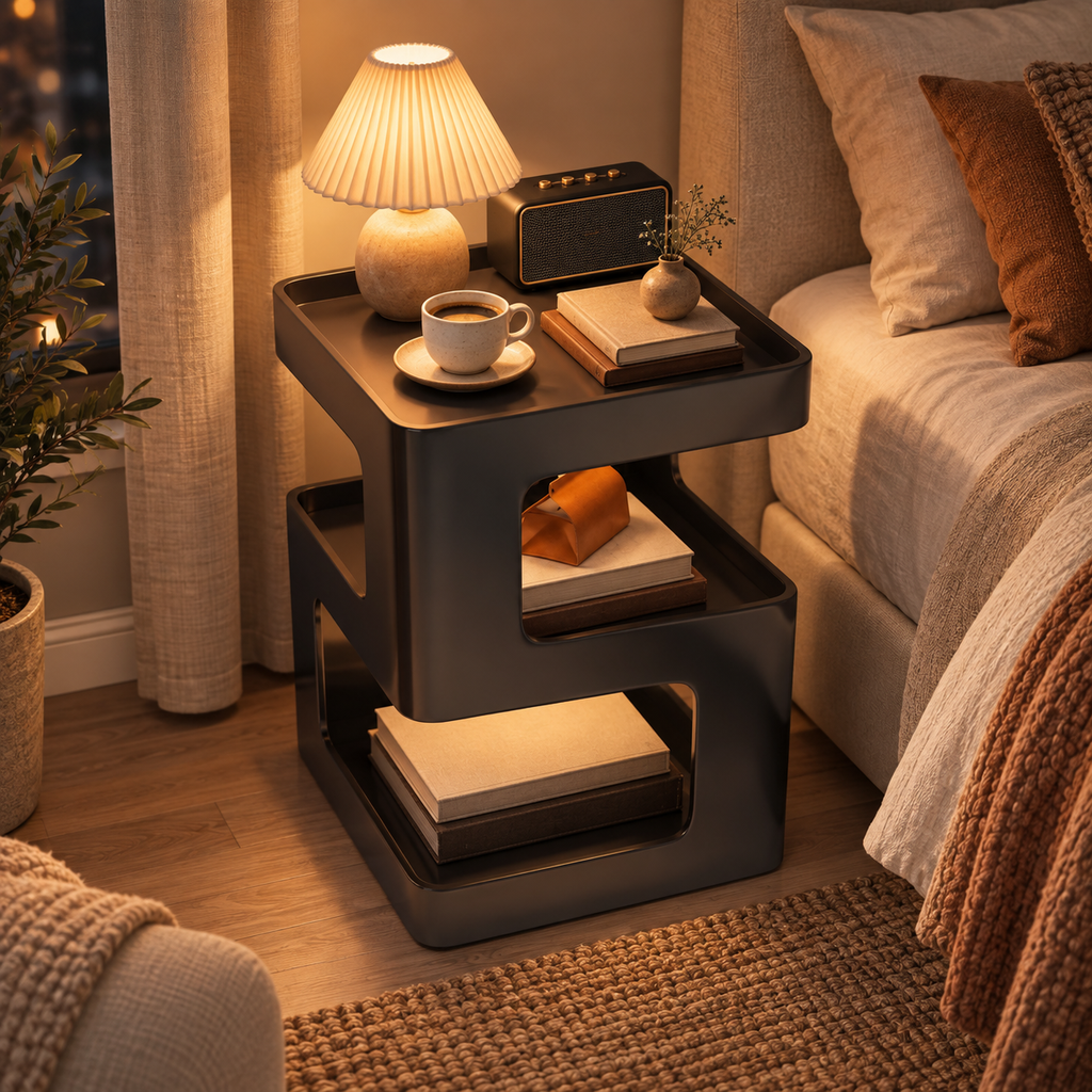 NOOKMONT Frame 3-Tier Side Table